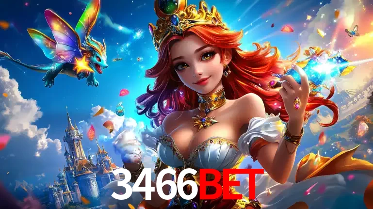 A princesa de um reino de fantasia mágico, com seu pequeno dragão, apresentando um mundo de prêmios encantados nos jogos de caça-níqueis do cassino 3466BET.